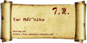 Tar Mónika névjegykártya